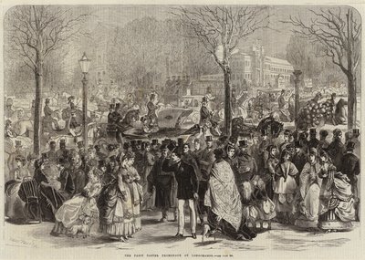 De Parijse Paasoptocht in Longchamps door Jules Pelcoq